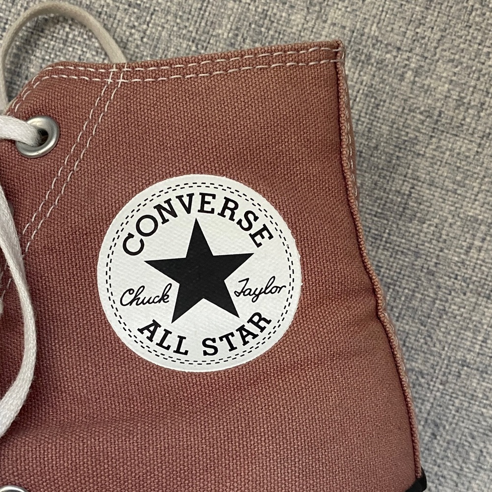 Converse High Tops in Dusty Pink - Picture 2 of 10